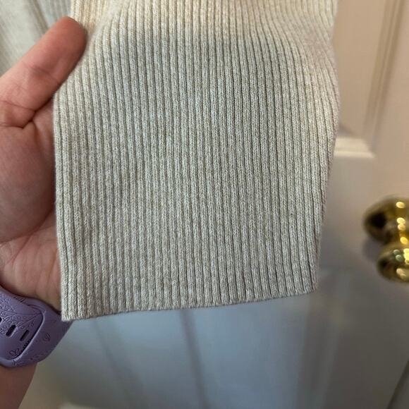 Karen Scott Women’s Ribbed Mock Neck Sweater Size XXL Tan Minimalist Normcore - Picture 4 of 8